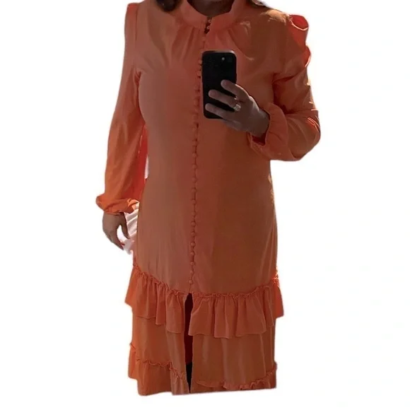 Women's Layered Ruffle Maxi Dress - Picture 13 of 13